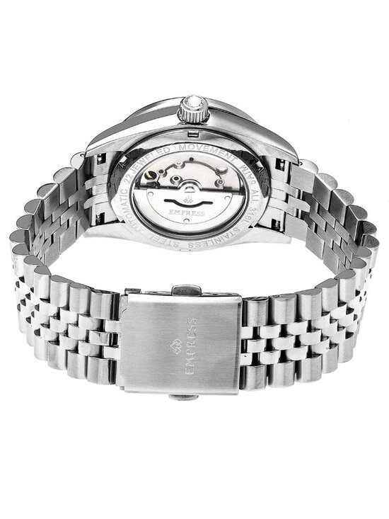 NWT Empress Constance Automatic Crystal Silver Dial Ladies Watch